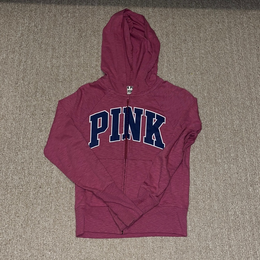Brand “Pink” zipped hoodie. Size XS